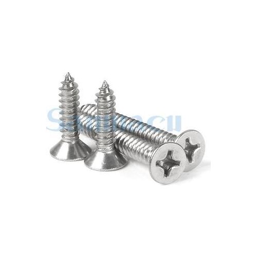 50pcs M2.2 Stainless Steel Countersunk Self Tapping Screws Phillips Flat Head