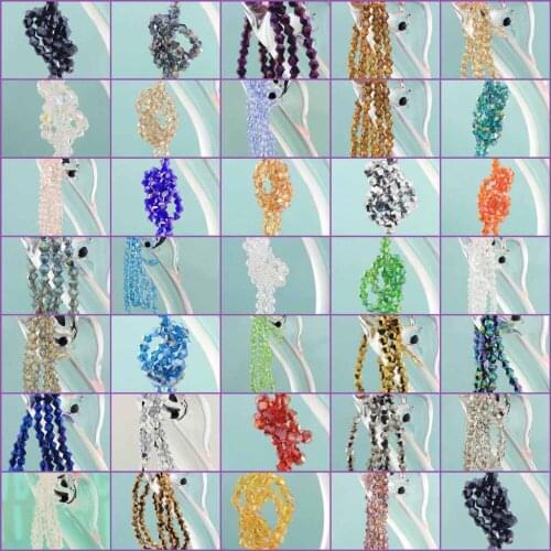 4mm (120 Pcs) Czech Crystal Bead Spacer Craft Loose Beads Jewelry DIY A
