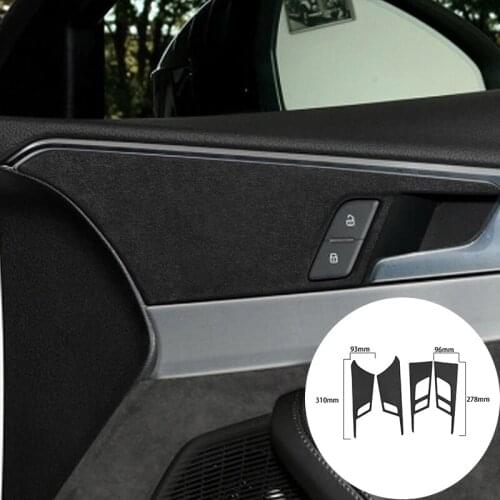 For Audi A4L 2017+ Alcantara Suede Wrap Car Door Panel Strip Covers Trim Stickers Internal Mouldings Accessories Car-styling