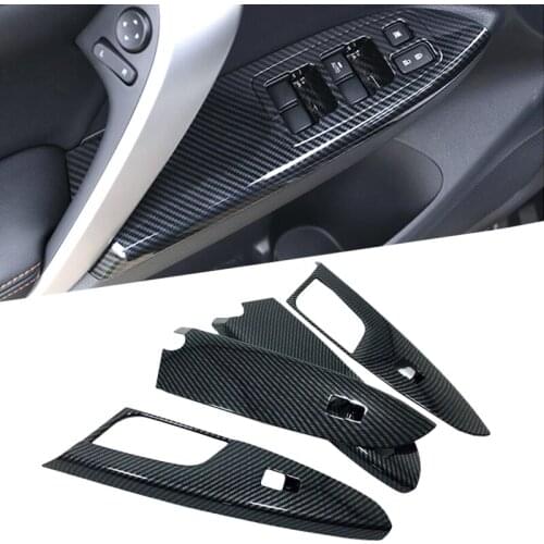 For Mitsubishi Eclipse Cross 2017 2018 2019 Window Lifter Control Window Switch Decoration Armrest Panel Cover Trim Accessories