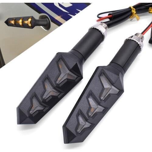 For Suzuki RM 125 250 X250 Z250 Z450 DRZ400SM DR250 Motorcycle Signals Lamp Turn Signal Light Sequential Flowing Water LED Light