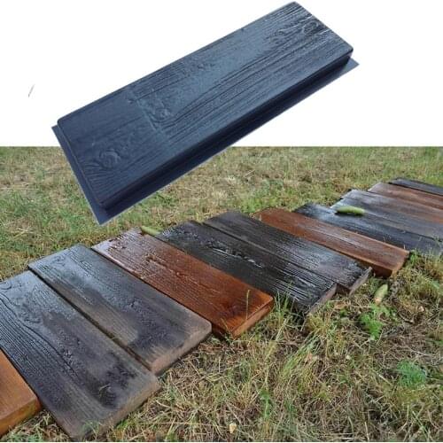 DIY Concrete Mold Simulation Wood Paving Mould Stepping Stone Mould Of Wood Grain Garden Decoration Tools