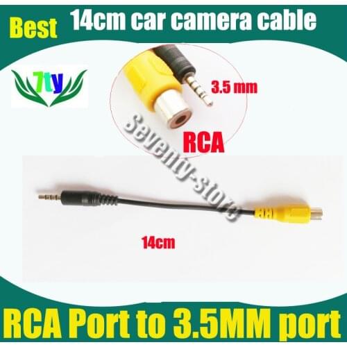 Car parking camera cable for car camera video adapt (RCA connnector to 3.5mm earphone jack connector for camera video input )