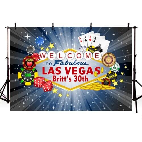 Casino Las Vegas Welcome to Night City Backdrops for Photography Photocall Photo Shoot Background Studio Printed 970