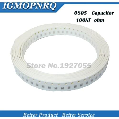 100pcs 0805 100nF 104 X7R Error 10% 50V 0805 104 SMD Ceramic Capacitor Thick Film Chip Multilayer new