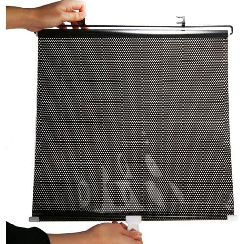 1pc Universal Car Curtain Side Rear Window Roller Anti-UV Sun Shade Sunscreen Visor Windshield Protector Film 125x40cm