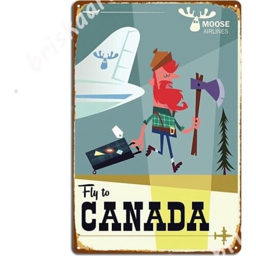 Fly To... Canada Poster Metal Signs Cinema Living Room Party create Wall Plaque Tin sign Posters