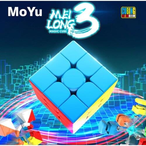 MoYu meilong 3x3x3 magic cube stickerless Magnetic cube puzzle professional speed cubes educational toys for students