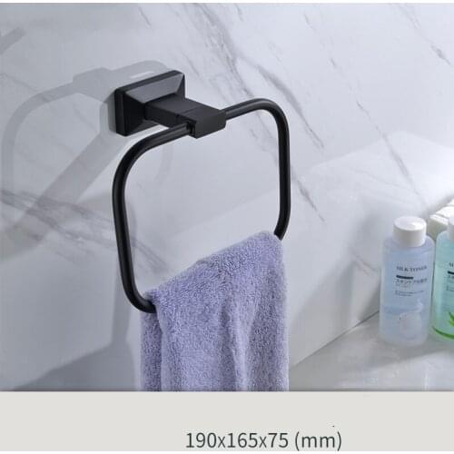 Matte Black Newest solid stainless steel Bathroom Hardware Accessory bathroom shelf towel rack