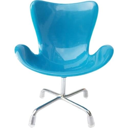 Miniature Plastic Swan Chair Mold Furniture Living Room Decor for 1/6 Scale Doll House DIY Dollhouse Toy Random Color