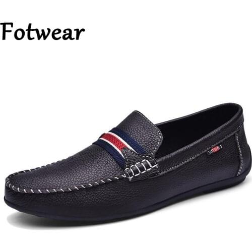 Genuine Cow Leather Men Loafers Breathable Male Driving Shoes Brown Men Career Moccasins Slip On Mens Sneakers Office Lazy Shoes