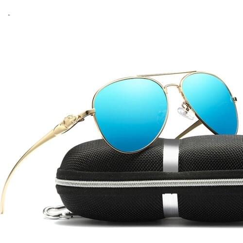 Leopard Head Cool Men Double Bridge Polarized Sunglasses Custom Made Myopia Minus Prescription Polarized Lens -1 To-6