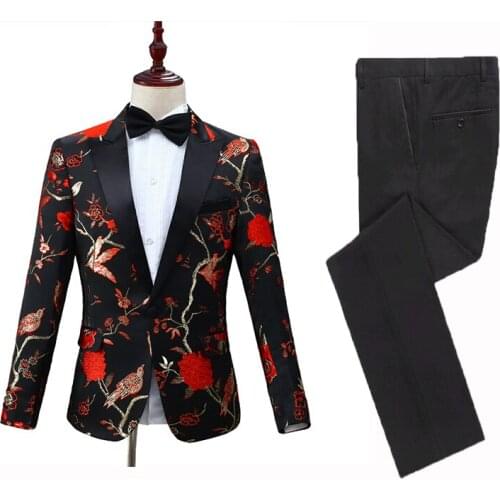 Newest Mans Suits For Wedding Customize Made Party Suit Dinner Suit Groom Wear Best Man Wear 2 Pieces Printed Suit(Jacket+Pants)
