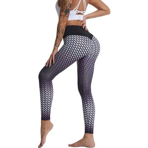 New Push Up Gym Clothes 2021 Gradient Printed Sport Trunks Breathable Fitness Women Yoga Pants Trend High Waist Workout Leggings