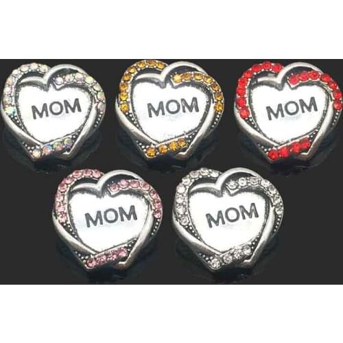 Wholesale w306 mom 18mm rhinestone metal snap button for Bracelet Necklace Jewelry For Women jewelry Fashion accessories