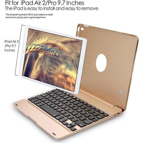 Portable Wireless Bluetooth Keyboard Flip-open cover Ultra-Thin Folding Case Rechargeable for iPad Pro 9.7 inch Tablet