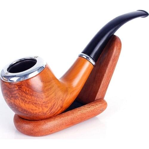 Durable Pipe Chimney Double Filter Smoking Pipes Herb Tobacco Pipes Cigar Gifts Narguile Grinder Smoke Mouthpiece/aishuai
