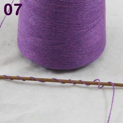 Sales 1X500g high quality 100% pure cashmere warm soft hand-woven tower yarn Purple 262-5007