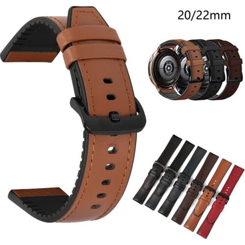 22mm 20mm Sports Silicone Watch Band For Huawei Watch GT2 Leather Strap For Samsung Galaxy Watch 3 Active2 Amazfit Watchband