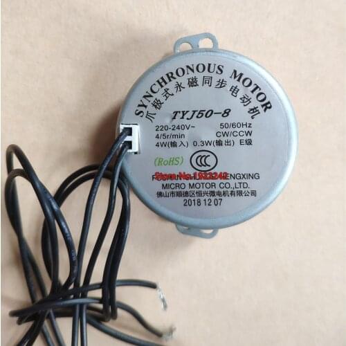 Brand new AC 220V TYJ50-8 synchronous motor 4~5rpm 0.3W with thread screw shaft