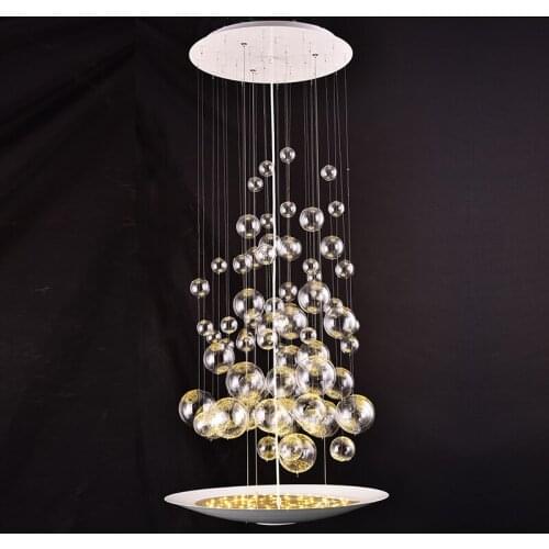 Modern Glass Bubble Balls LED Suspension Pendant Lamp Clear Light Fixtures For Parlor Study Bedroom Home Pendant Lighting B048