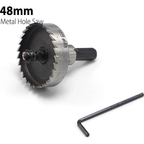 1Pc 48mm 1.89" Core Drill Bit Metal Hole Saw High Speed Steel Core Special for HSS Stainless Steel