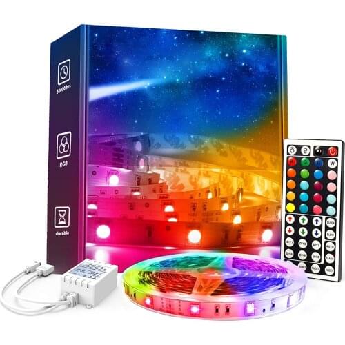 Led Lights for Bedroom, 5050 RGB 300 LEDs Color Changing Strip Lights Remote Control for Home Decoration, Kitchen