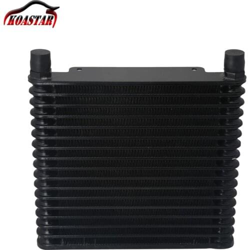 New Design Universal 10 13 15 17 Row 10AN Oil Cooler Black Aluminum Transmission Oil Cooler Radiator