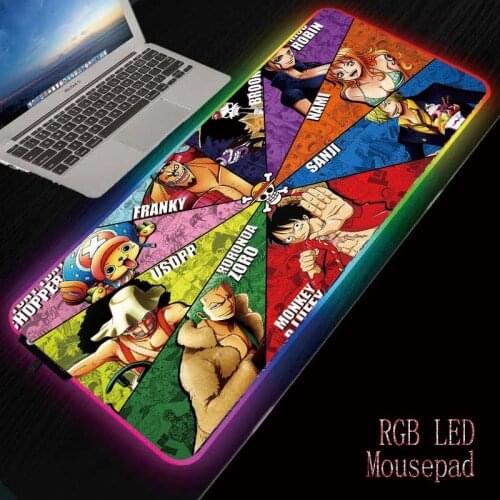 XGZ Anime Anime LED Illumination Mouse Pad RGB Computer Mice Mat Large Mousepad For Desk Laptop Notebook Gaming Mouse Pad