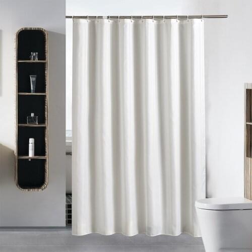 GY3569 Shower Curtain White Stripes High-End Hotel Thick Waterproof Polyester Home Bathroom