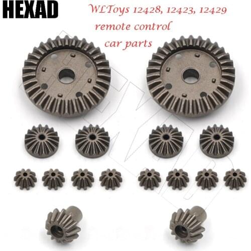 For Wltoys 12428-BC 12429 12628 RC Car Spare Parts Upgrade Metal Motor Reduction Differential Gear