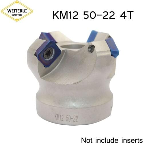 1pc KM12 50 22 4T Face Mill Tool Indexable Milling Cutter Holder CNC Lathe Machine Tool for SEHT1204 Inserts