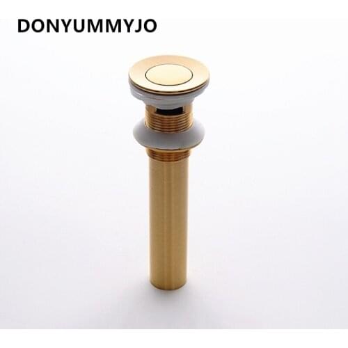 DONYUMMYJO 1pc Copper-plated Gold Plate Continental Sink Washbasin Glass Basin-water Pipe Fittings Bathroom Basin Drain