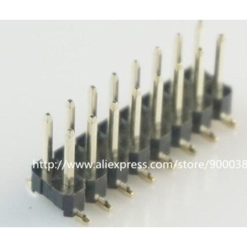 100pcs 2x8 P 16 pin 2.54 mm SMT Pin Header Male dual row surface mount PCB Tin Rohs Reach two rows No locator peg cut by hand