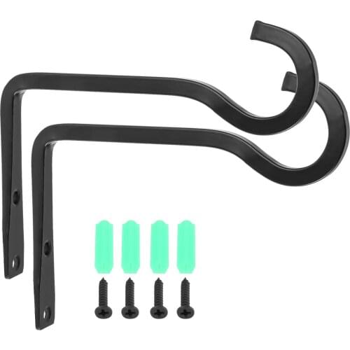 2 PCS 6 inch Wall Hook Hanging Plant Bracket Decorative Straight Plant Hanger for Bird Feeders Lanterns Indoor/Outdoor Hanger