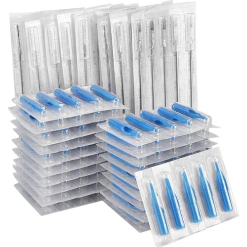 200pcs Microblading Needle Nozzle Tip Tattoo Needles and Needle Nozzle Tips Set for Tattoo Machine Supplies