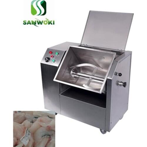 25kg capacity stainless steel food mixer noodle dough making machine meat mixer fish meat blender machine meat beater machine