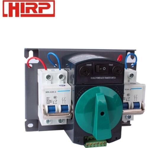 2P 63A 220V MCB type Dual Power Automatic transfer switch ATS