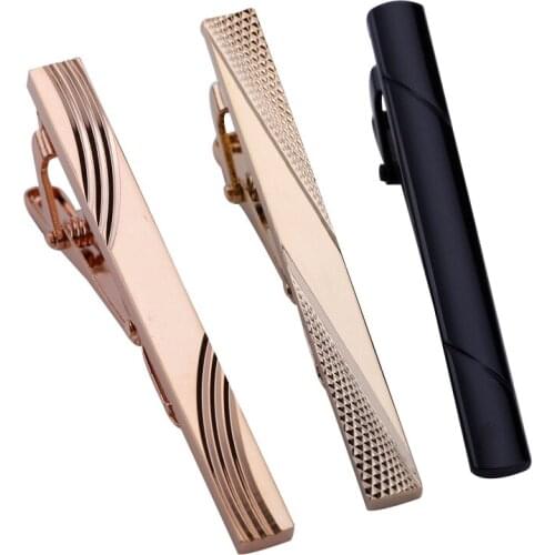 3pcs Mixed Mens Stainless Steel Fashion Luxury Classic Exquisite Necktie Tie Clips Bars Set for Regular Ties, LDJ00394