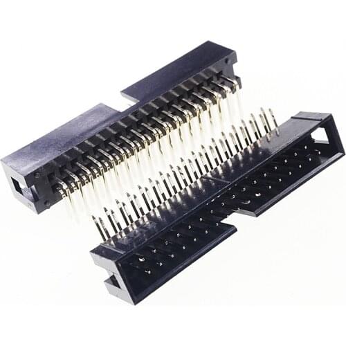 300 Pcs Box Header 34Pin 2x17P 2.0mm Pitch Male Shrouded PCB right angle IDC Socket dual rows space 2.0 Through hole DIP