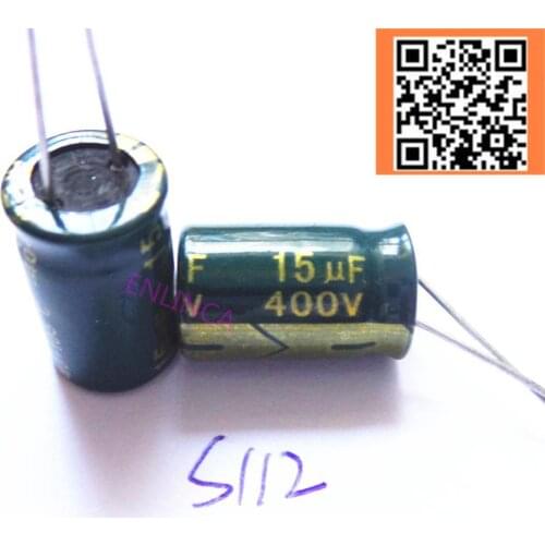 55pcs/lot 15UF high frequency low impedance 400V15UF aluminum electrolytic capacitor size 10*17 S112 20