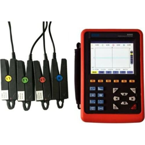 ETCR5000 Power Quality Analyzer Power Analyzer Tester with ETCR008B Sharp Nose pliers Current Sensor Power Quality Monitor