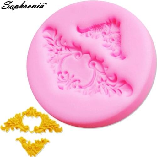 Sophronia Classical Cameo Relief Border Silicone Cake Mold Cake Decoration Fondant Cake Mold 3D Food Grade Silicone Mold M432