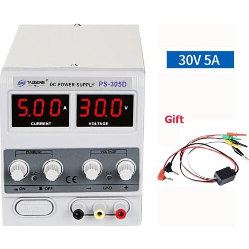 Linear digital display adjustable DC voltage regulator repair power three-digit display 30V 5A 2A YAOGONG PS-305D adjustable