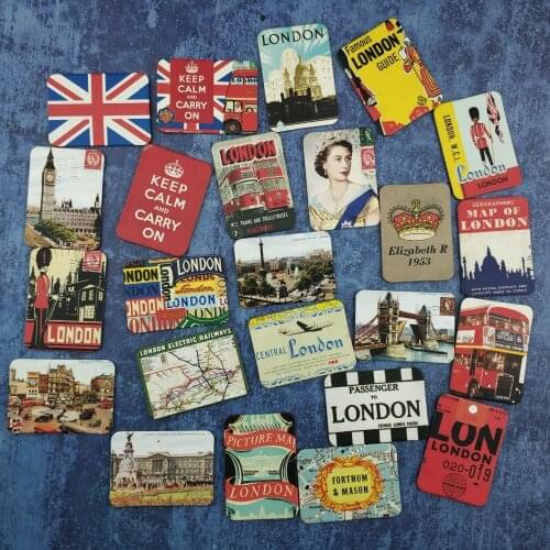 24 Pcs fridge magnets set London scenery home deco tourism souvenir magnet for refrigerators magnet magnetic sticker paste arts