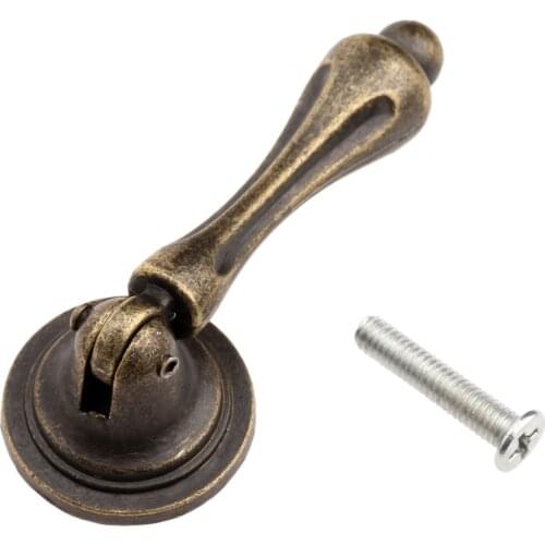 3sets Iron Handle Pull Knob Antique Bronze Brass 62x24mm Door Cabinet Metal Knobs Dresser Cupboard Wardrobe Furniture Hardware