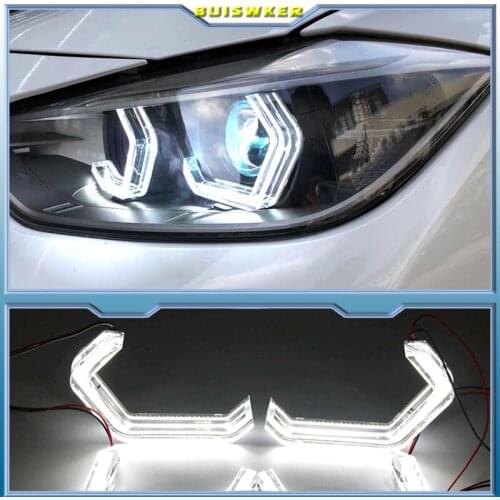 4Pcs M4 Iconic Style LED Crystal Angel Eye Kit Eyes Kits For BMW X3 E83 F25 X5 E70 F15 F85 X6 E71 E72 Z4 E85 E86 E89