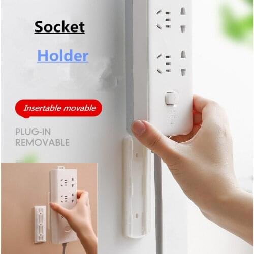 Punch-Free Socket Holder Plug-in Holder Wall-Mounted Patch Panel Socket No Trace of Household Strong Adhesive