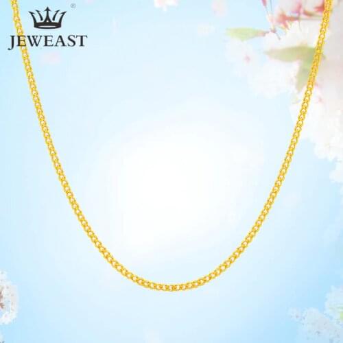 QA 24K Pure Gold Necklace Real AU 999 Solid Gold Chain Firm Nice Smooth Upscale Trendy Classic Fine Jewelry Hot Sell New 2020