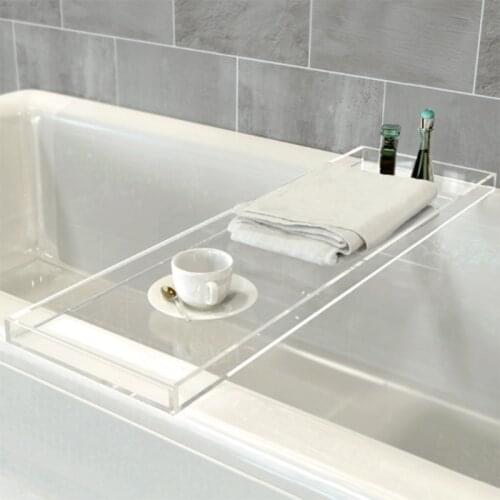 AcrylicTransparent tray creative SPA Bath tub shelf The desktop to receive Storage tray bathtub caddy accessories